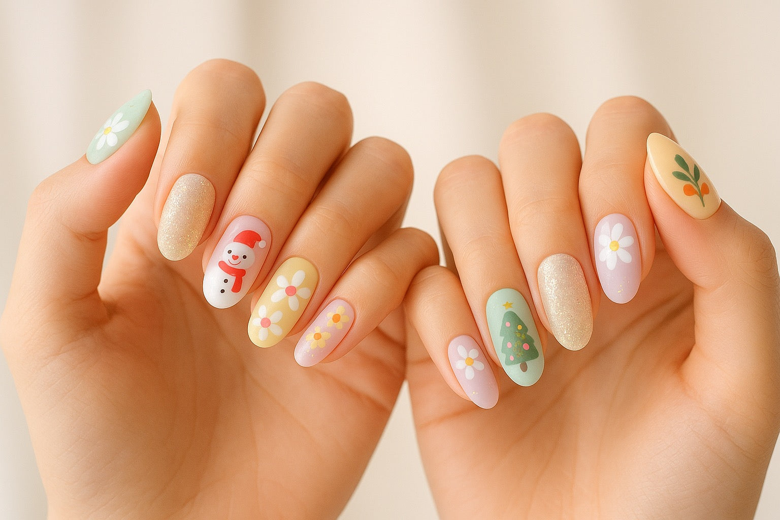 Holiday Nail Art Ideas with Press-On Nails